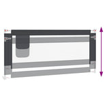 10233 Toddler Safety Bed Rail Dark Grey 200x25 cm Fabric