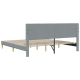 Bed Frame with Headboard Light Grey 180 x 200 cm Fabric 42027824