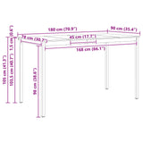 Bar Table White 180 x 90 x 105 cm Solid Pine Wood 892812