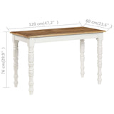 ZNTS Dining Table 120x60x76 cm Solid Mango Wood 246271