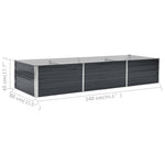 Garden Raised Bed Anthracite 240x80x45 cm Galvanised Steel 45727