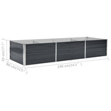 Garden Raised Bed Anthracite 240x80x45 cm Galvanised Steel 45727