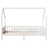 Kids' House Bed Frame without Mattress White 90x200 cm Pine 850702