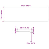 Window Sills 2 pcs Light Brown 80x25x2 cm Solid Wood Oak 4009142