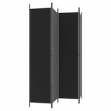 4-Panel Room Divider Black 200x220 cm Fabric 350201