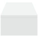 ZNTS Monitor Stand with Drawers White 100x27x15 cm Engineered Wood 854670