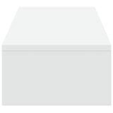 ZNTS Monitor Stand with Drawers White 100x27x15 cm Engineered Wood 854670