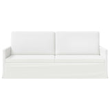 3 Seater Sofa White 190 x 81 x 82 cm Fabric 42041116