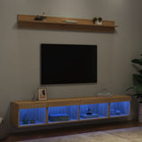 5 Piece TV Wall Units with LED Sonoma Oak Engineered Wood 3216684