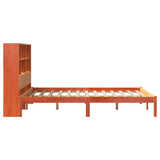 Bookcase Bed without Mattress Wax Brown 120x200 cm Solid Wood Pine 3321604