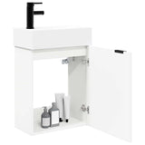 Bathroom Vanity Unit with Tap White 45.5 x 22.5 x 84 cm 889425