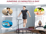 Mini Round Steel Frame Trampoline w/ Adjustable Handle, Pink T3398P349133