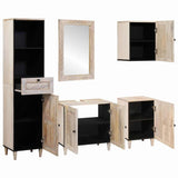 Bathroom Furniture Set with Drawer 5 pcs White Engineered Wood 3310075
