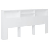 Headboard Cabinet White 220x19x103.5 cm 811898