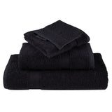 Premium Sauna Towels SOLUND 4 pcs Black 80x200 cm 600 gsm 137435