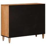 Sideboard with Shelf Natural 90 x 33 x 75 cm Solid Mango Wood 4018288