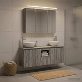 Bathroom Cabinet Set 4 pcs Grey Sonoma Engineered Wood 3406340