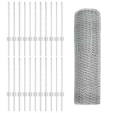 Welded Wire Fence 50 x 0.6 m Hot-Dip Galvanised Steel 3337026
