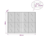 Gabion with 5 mm Wire and 5x10 cm Mesh 200x10x200 cm 3464494