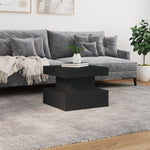 ZNTS Coffee Table with LED Lights Black 50x50x40 cm 839841