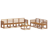 Outdoor Sofa Set 8 pcs Natural Solid Acacia Wood 3366107