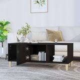 ZNTS Coffee Table Black 102x50x40 cm Engineered Wood 812691