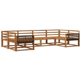 Outdoor Sofa Set 6 pcs Natural Solid Acacia Wood 3382842
