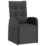 11 Piece Garden Dining Set with Cushions Black Poly Rattan 3095274