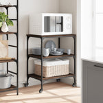 ZNTS Kitchen Trolley Brown Oak 60x41x76 cm Engineered Wood 842305