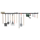 Garden Tool Storage Racks Wall Mounted 8 pcs Black Steel 3309655