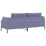 3-Seater Sofa Jeans Blue 222 x 81 x 89 cm Fabric 42048641