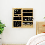 Mirror Jewellery Cabinet with LED Lights Wall Mounted 353231
