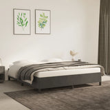 ZNTS Bed Frame without Mattress Dark Grey Super King Velvet 349885