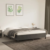 Bed Frame without Mattress Dark Grey Super King Velvet 349885