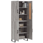 Highboard Grey Sonoma 69.5x34x180 cm Engineered Wood 3199583