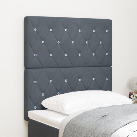 ZNTS LED Headboard Dark Grey 80 cm Velvet 3338343
