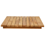 Table Top 80 x 40 x 3.5 cm Rectangular Solid Teak Wood Natural 42033155