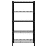 5-Tier Storage Shelf 90x35x180 cm Black 250 kg 324624