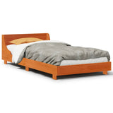 Bed Frame without Mattress Wax Brown 90x200 cm Solid Wood Pine 850739