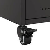 Bedside Cabinet Black 36x39x43.5 cm Steel 846626