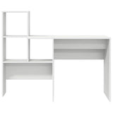 Desk with Drawer White 131.5 x 50 x 106.5 cm Engineered Wood 3337265