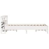 Bed Frame without Mattress White 120x200 cm Solid Wood Pine 3306151