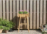 Garden Planter with Holder Natural 50 x 38 x 114 cm Bamboo 42028233