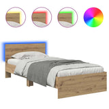 Bed Frame Artisan Oak 90 x 190 cm Engineered Wood 885833