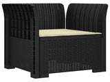 1-Seater Armchair with Cushion Rattan Look PP Anthracite 8011852