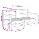 Garden Corner Sofas 2 pcs Solid Wood Douglas 825511
