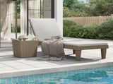 Sun Lounger Light brown Polypropylene 155x58x83 cm 364147