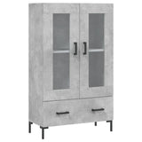 Highboard Concrete Grey 69.5x31x115 cm Engineered Wood 828304
