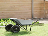 Wheelbarrow Silver and Black 137 x 60 x 65.5 cm Steel 42007972