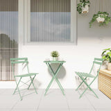 Garden Folding Chair 2 pcs Light Mint 42 x 46 x 82cm Metal 42002958